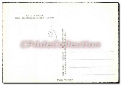 Ste-Maxime-sur-Mer — O Porto — Edições Suder — Verso