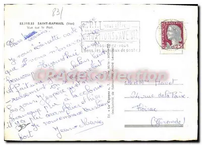 Saint-Raphaël (Var) — Widok na port — La Cigogne — Rewers