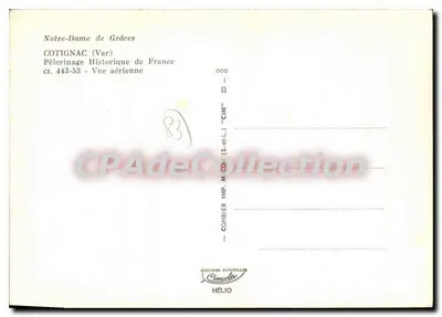 Cotignac (Var) — Najświętsza Maryja Bożego Przyjaznia — Cim — Rewers