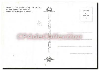 Notre-Dame des Grâces — Cotignac — Wydawnictwo Francuskie — Rewers
