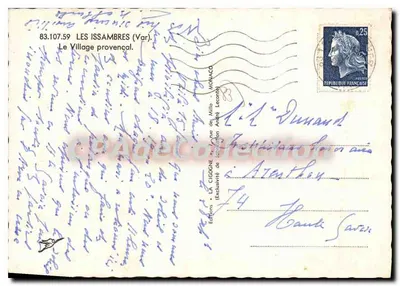 Les Issambres (Var) — O Village provençal — Éditions La Cigogne — Verso