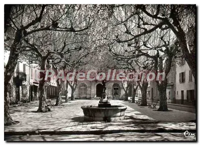CPSM Massif des Maures Collobrieres Var Capitale des Maures Station Climatique Place de la Mairie et