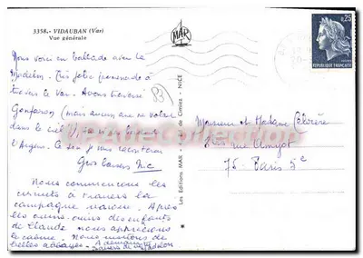 Vidauban (Var) — Widok ogólny — Wydawnictwo MAR — Rewers