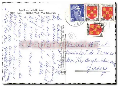 As Margens da Riviera — Vista Geral — Saint-Tropez (Var) — Éditions de France — Verso