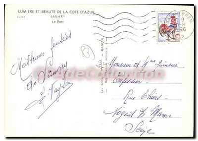 Sanary-sur-Mer — O Porto — Edições Bandol — Verso
