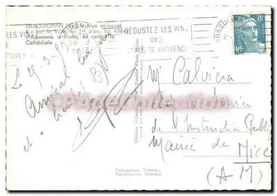 Draguignan — Widok z lotu miasta i alei Azemar — Éditions Aériennes CIM — Rewers