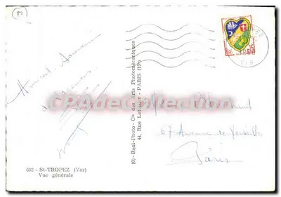 Saint-Tropez (Var) — Vista generale — Real-Photo-Cie des Arts Photomécaniques (15) — Verso