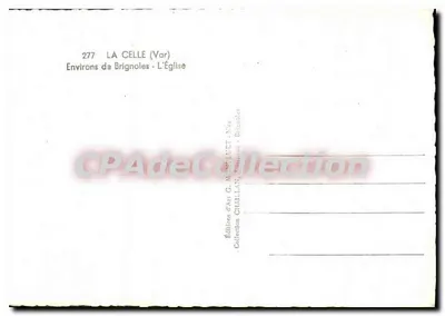 La Celle (Var) — Arredores de Brignoles — A Igreja — Edições de Arte CHALLIÂN, Nîmes — Verso