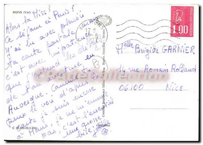 Mons (Var) — widok panoramiczny i zabytki — Wydawca Mico — n° 85.080.00.5.5361 — Rewers