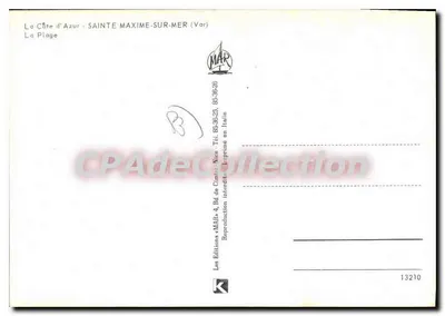 Sainte-Maxime-sur-Mer — La Playa — Ediciones MAR — Reverso