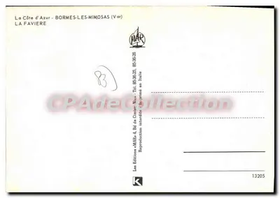 La Favière - Bormes - Roses - Wyd. MAR — Rewers