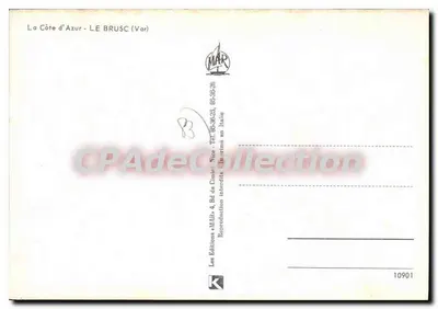 Le Brusc — A Costa do Azul — Editor MAR, n° 10901 — Verso