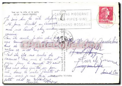 Uitzicht op de stad en de baai — 65-54 - SAINT-TROPEZ — Uitgaven S.E.P.T. - 2, rue Alexandre Dumas, Nice — Achterkant