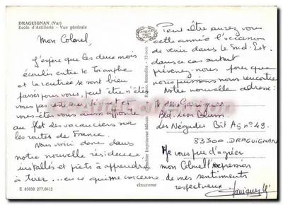 Draguignan (Var) — Szkoła Artylerii — Ogólny widok — Wydawca: Drukarnia Mâcon — Rewers