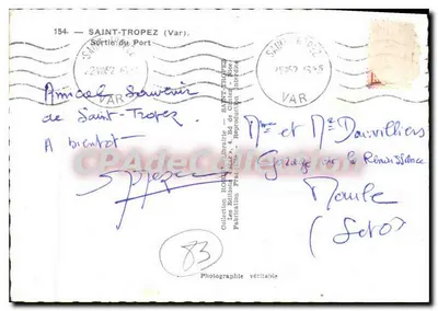 Wyjazd z portu — Saint-Tropez (Var) — ROPHY Librairie, nr 154 — Rewers