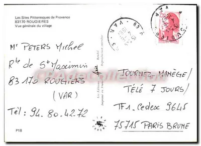 Rougieres — Vista generale del paese — Le Éditions Interlire — Verso