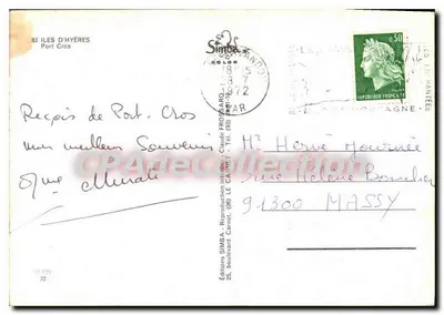 Isla de Port-Cros — Carta topográfica — Ediciones SIMBA — Reverso