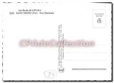 Saint-Tropez (Var) — Algemene uitzicht — Société d'Édition de France, T.L. GA 74-36 — Achterkant