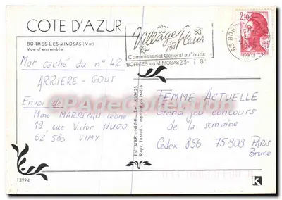 Bormes-les-Mimosas — ogólny widok — Wyd. MARRECAU n° 13994 — Rewers