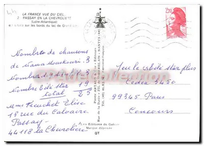 Passay-en-Chévrolière — Loire-Atlantique — wydawca Pierre Artaud & Cie — Rewers