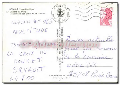 Orvault (Loire-Atlantique) — Widok z okolicy Burgu, osiedli Buttes i Grée — Les Éditions du Gablier — Rewers