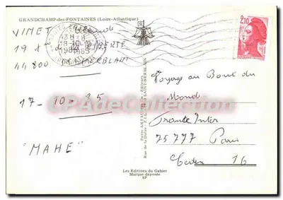 Grandchamp-des-Fontaines — widok panoramiczny — Wydawnictwo Gabier — Rewers
