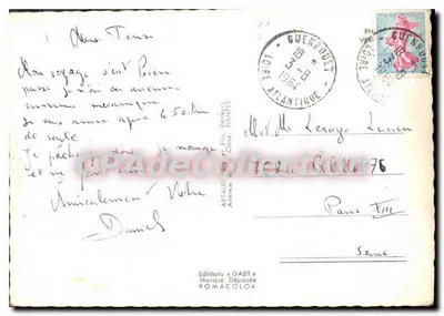 As Margens do Hoëc — Paisagens encantadoras — Poste do Turismo Bonheur — Verso