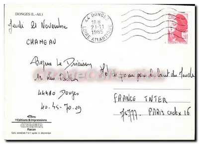 Donges — vista panorâmica — Edições & Impressões Combier, n°44 — Verso