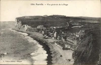 Pcurville — Vista geral da Praia — L. Vidière editor - Dieppe
