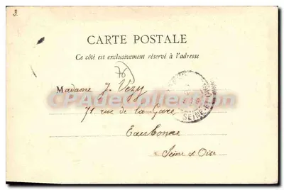 Rouen — Rue Saint-Romain — rzeźba podpisana przez artystę — Rewers