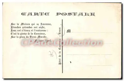 Hôtel de la Couronne — Hôtel de la Couronne — dessiné par R.J. Poltevin — Verso