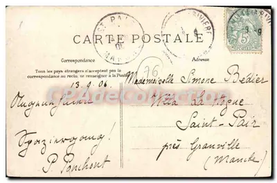 Saint-Aubin-sur-Mer — Fachada do Castelo — L. J. n°713 — Verso
