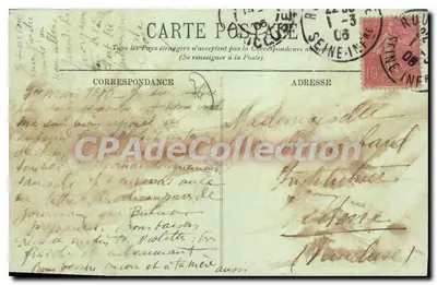 Rouen — Rynek przy Wysokiej Starej Wieży — LL. n°262 — Rewers