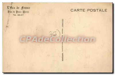 Anberge de l'Écu de France — Rouen — Editor L'Écu de France — Verso