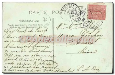 Étretat — Algemene uitzicht genomen vanaf de Amont-klif — LL. L. Roy — Achterkant