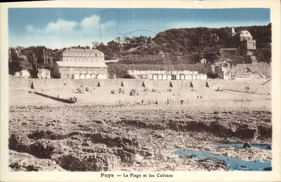 Puys — A Praia e as Cabines — Édit. Hôtètes Terrasses