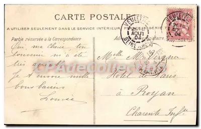 VEULETTES (S.-Inf.) — Vista Geral da Praia — Fot. Leclerc, Lib. à Cany — Verso