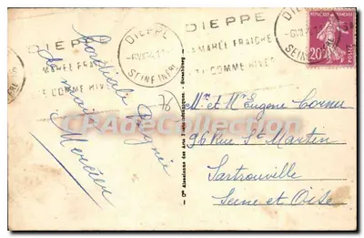 Dieppe - Plaża — LL, nr 224 — Rewers