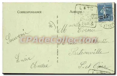 Le Tréport - A Praia e a Falésia — CPAdeCollection, n°21 — Verso