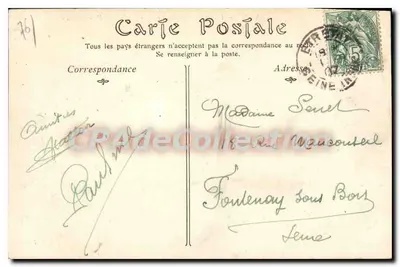 ÉTRETAT — Fort Fréfossés i Pokój Damski, Falaise d'aval — Stara pocztówka z kolekcji — Rewers