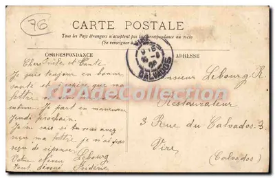 Yvetot — Vista geral. — Editor: Lajouet & Cie, n° 76 — Verso