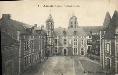 Aumale (S.-Inf.) — A Prefeitura — Mme Tailleur, editora-libraria
