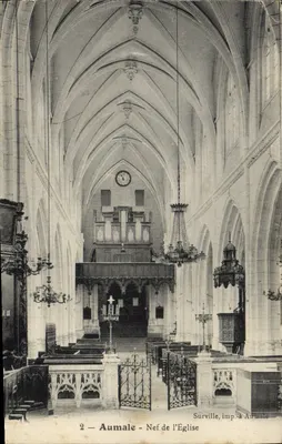 Aumale — Nef da Igreja — Surville, imp. em Aumale