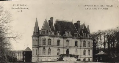 O Castelo de Crétot — Environs de Goderville (Seine-Inférieure) — L. J.