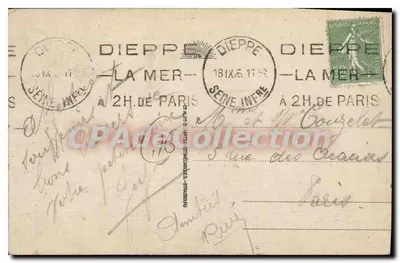 Dieppe - Przystań i ogólny widok — wydawca anonimowy, nr 96 — Rewers