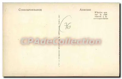 Le Tréport — Le Casino, la Falaise — Éditeur Lévy & Neudrèin Réunis, n°73 — Rewers