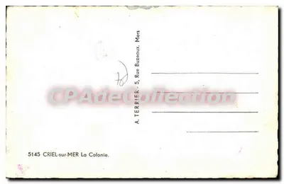 Castelo de Criel-sur-Mer — A Colônia — A. Terrier, Mers — Verso