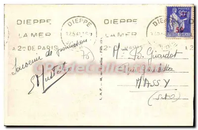Dieppe — O Casino — Editor Daino, n° 126 — Verso
