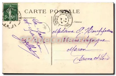 Le Havre — O Transatlântico 'La France' — Editor E.P.D. n°116 — Verso