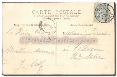 Le Havre — O três-mastros "La Cannebière" nas docas — N.G. n°36 — Verso